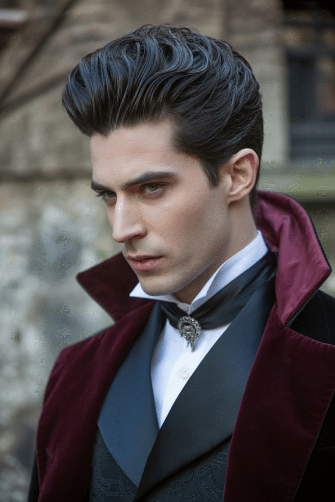19 Halloween Hairstyles for Men 3 Dracula Pompadour 1