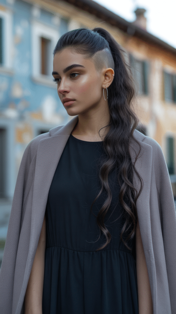 21 Sleek Ponytail Hairstyles 10 Edgy Short Sleek Ponytail with Undercut
