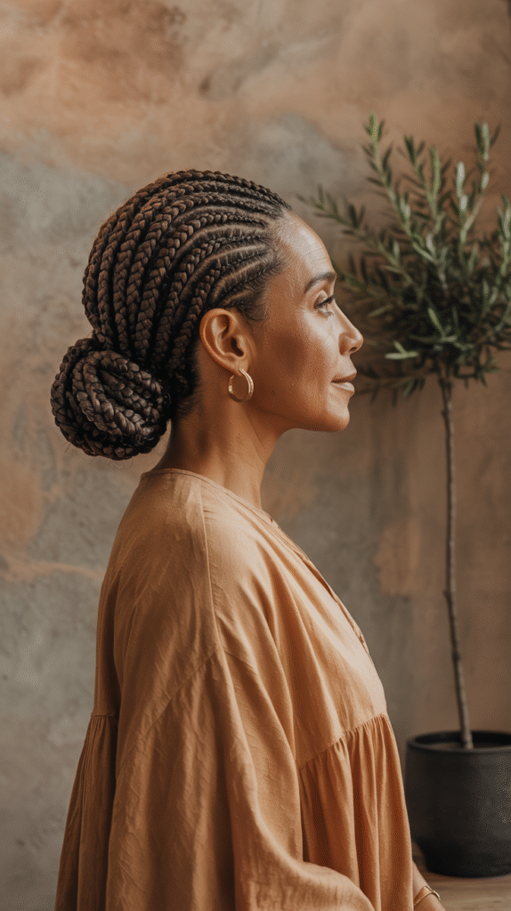 20 Older Black Women Hairstyles for Over 50 11 Elegant Braided Updo