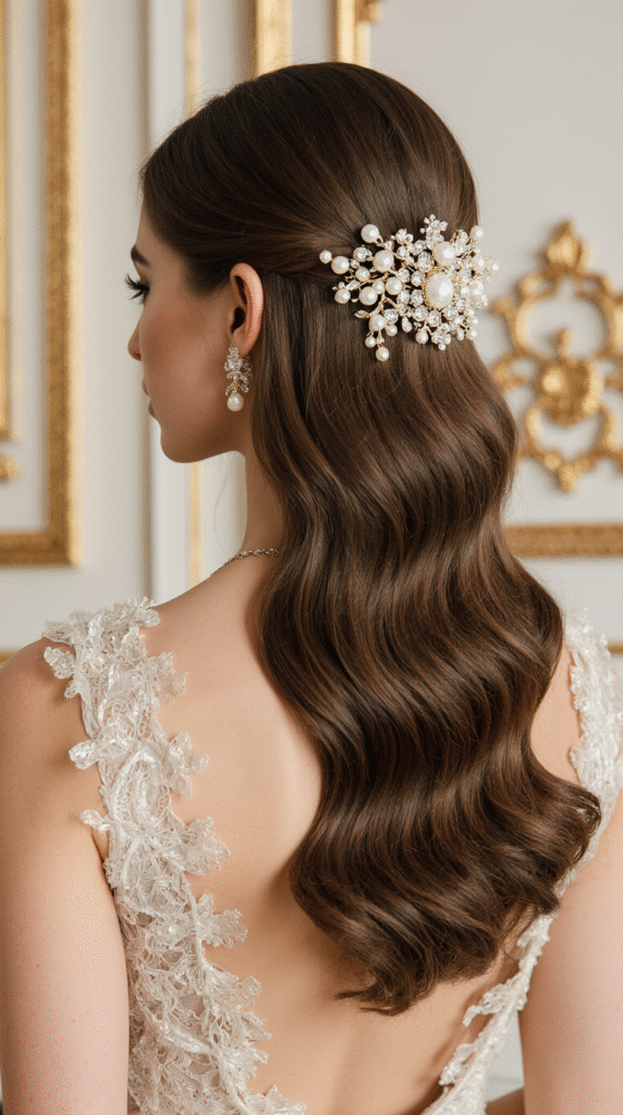 23 Formal Hairstyles for Long Hair 24 Elegant Half Up Twist with Barrette