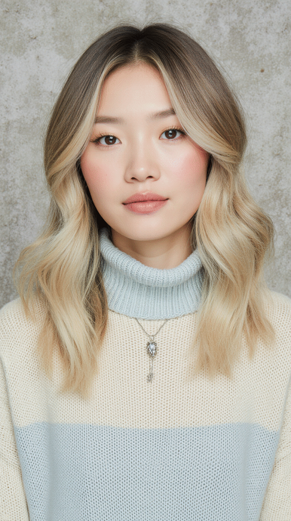 Face Framing Blonde Balayage on Bob