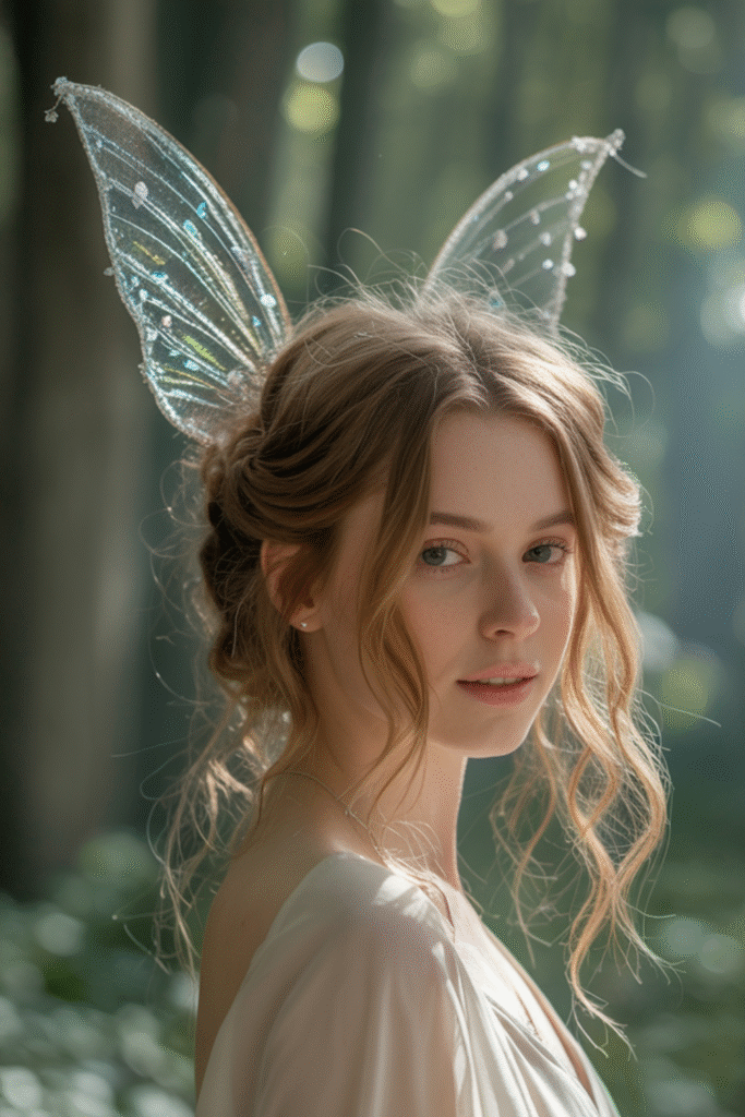 19 Fairy Hairstyles 9 Fairy Wings Updo