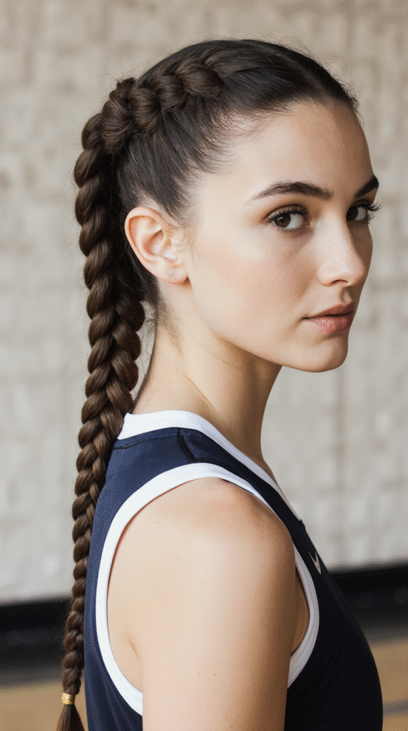 30 Top Basketball Hairstyles 6 French Braid with No Accessories
