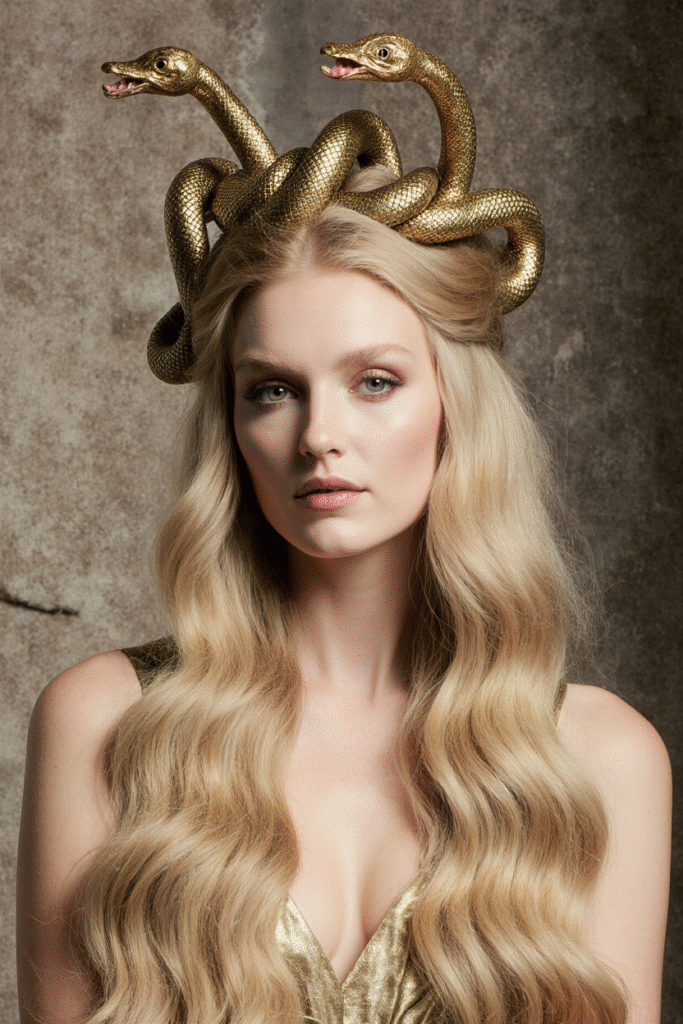 17 Medusa Hair Ideas 10 Golden Serpent Waves 1