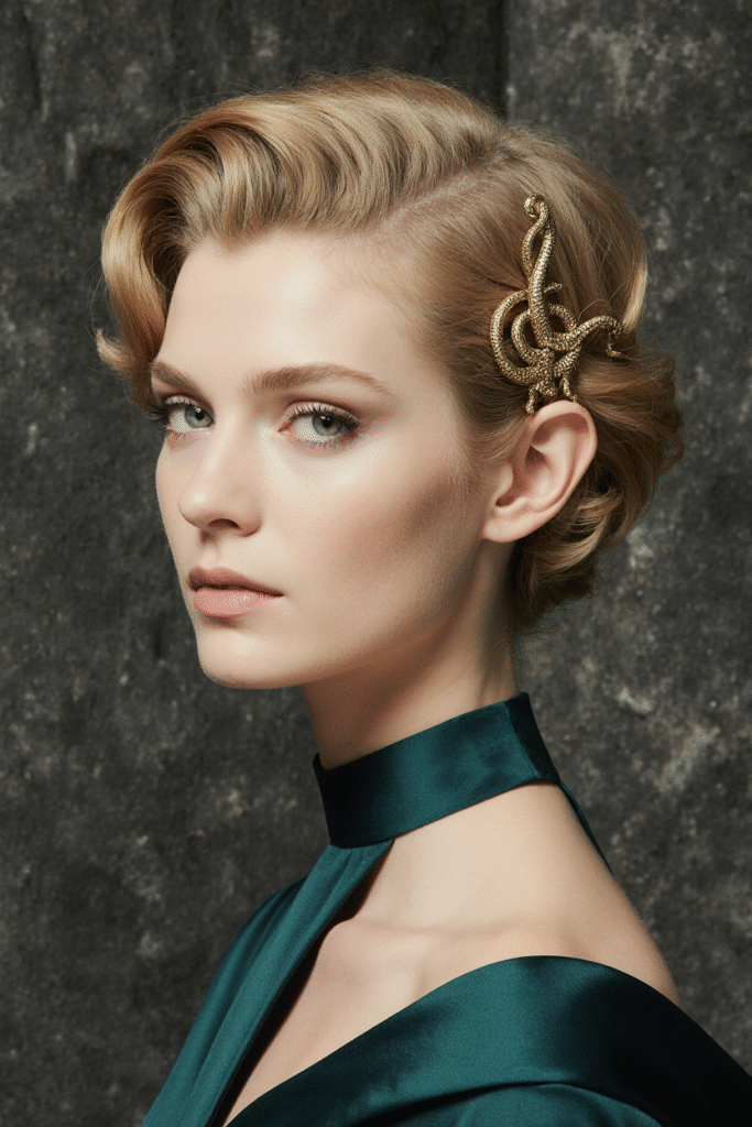 17 Medusa Hair Ideas 11 Golden Snake Short Cut