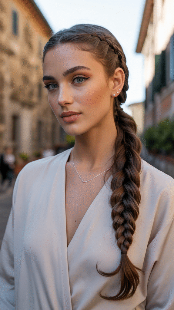 21 Sleek Ponytail Hairstyles 11 Half Braided Sleek Ponytail
