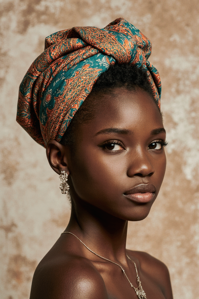 17 Awkward Length 4c Hairstyles 8 Headscarf Updo