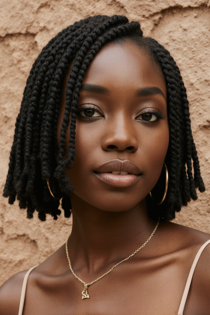 15 Stunning Short Crochet Twist Hairstyles 5 Inverted Bob Crochet Twists