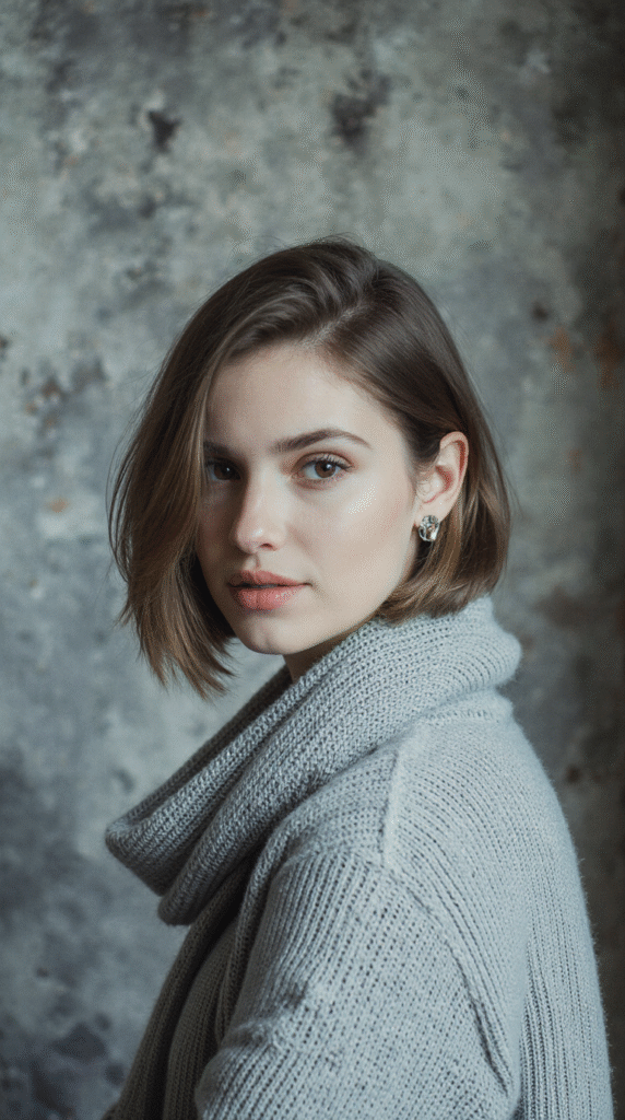 16 Stacked Bob Hairstyles for Fine Hair 10 Inverted Sleek Stacked Bob