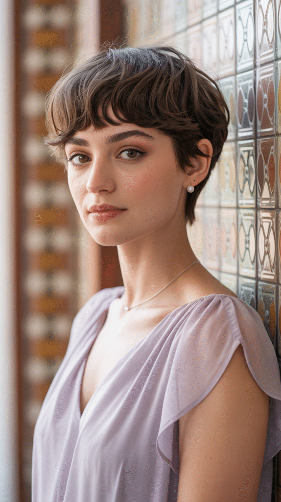 29 Formal Hairstyles for Short Hair 9 Layered Pixie Cut with Soft Bangs