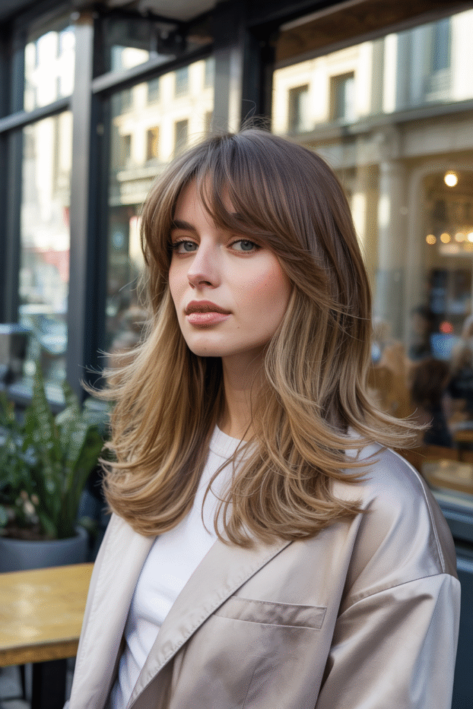 19 Flawless Fine Hair with Bangs Hairstyles 20 Layered Shag with Wispy Bangs