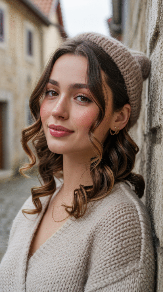 25 Mastering Beanie Hairstyles 4 Loose Curls with a Beanie