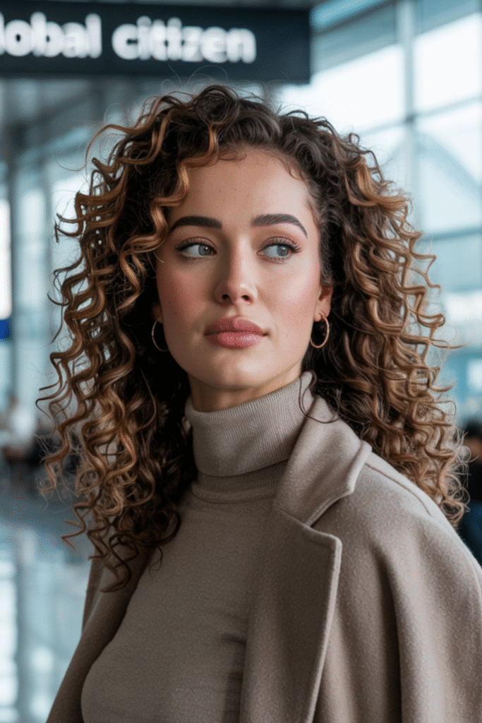 17 Airport Hairstyles for Curly Hair 14 Loose Waves