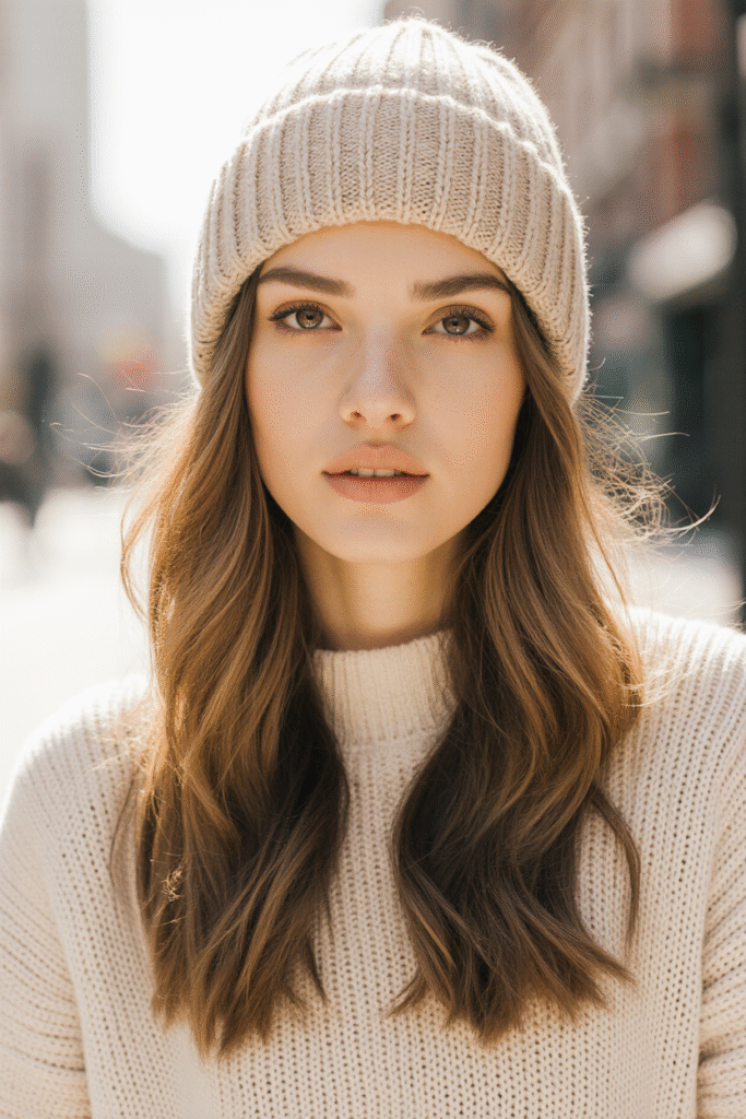 25 Mastering Beanie Hairstyles 2 Loose Waves with a Beanie