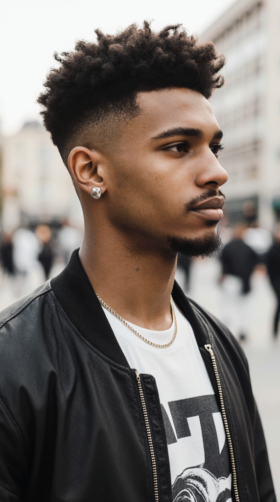18 Curly Hairstyles for Men with Fade 3 Low Fade with Natural Curls