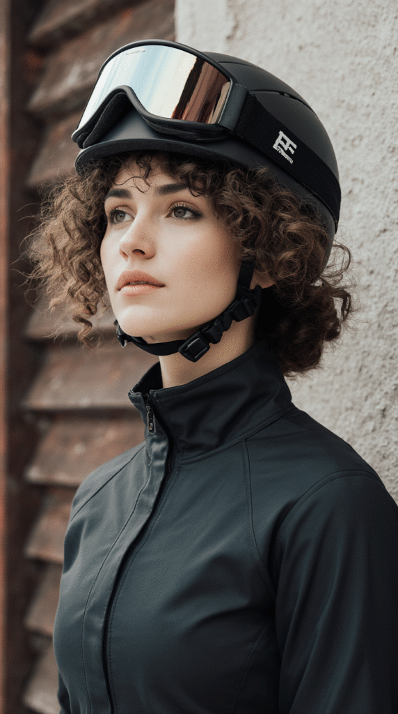 Top 21 Skiing Hairstyles to Wear Under a Helmet 22 Messy Low Bun for Curly Hair