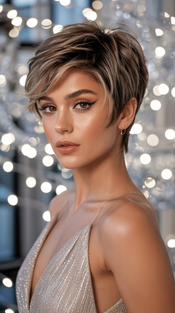 23 New Year’s Hairstyles for Short Hair 12 Messy Pixie Cut with Layers