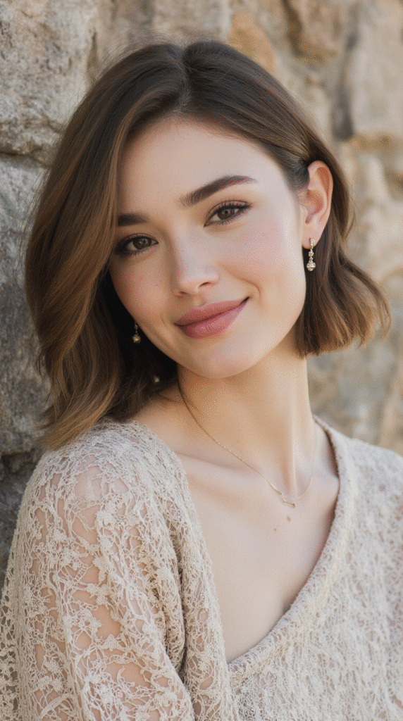 16 Stacked Bob Hairstyles for Fine Hair 15 One Side Tucked Stacked Bob
