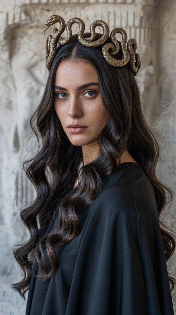 17 Medusa Hair Ideas 2 Ornate Snake Crown with Flowing Locks 1