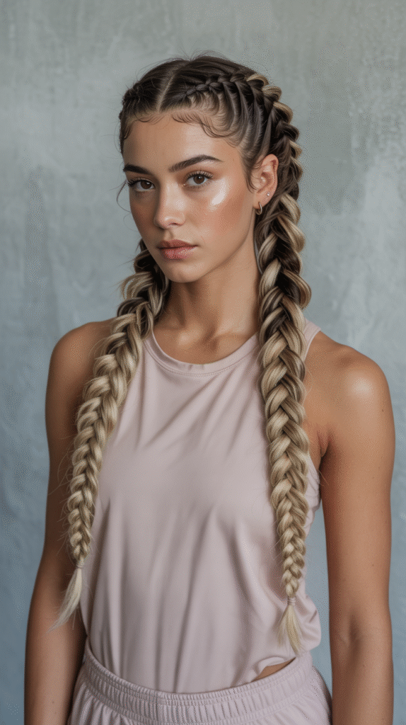 30 Top Basketball Hairstyles 9 Playful Pigtail Braids 2
