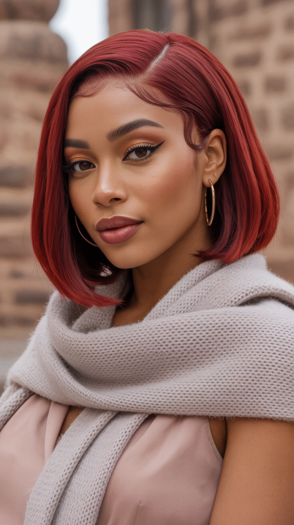 10 Red Bob Hairstyles for Black Women 10 Red Frontal Bob Wig