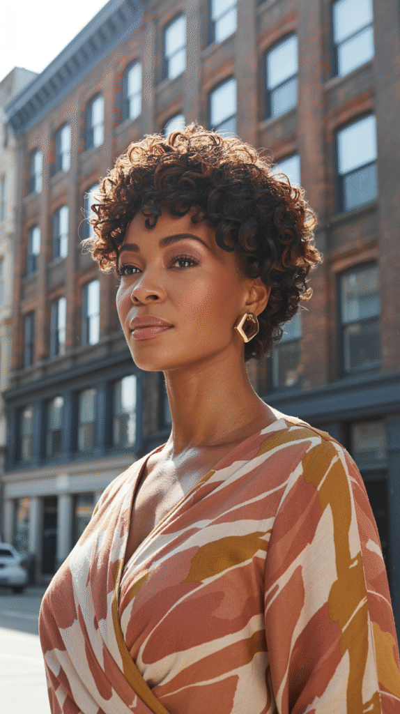 20 Older Black Women Hairstyles for Over 50 19 Short Curly Crop with Defined Curls