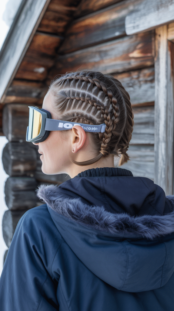 Top 21 Skiing Hairstyles to Wear Under a Helmet 20 Short Double Dutch Braids with Ends TiedShort Double Dutch Braids with Ends Tied