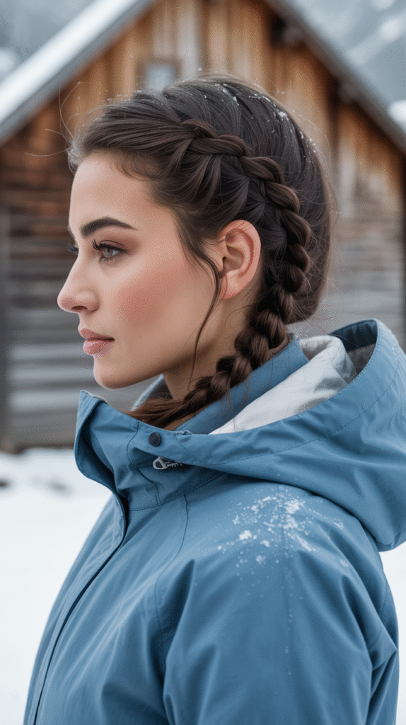 Top 21 Skiing Hairstyles to Wear Under a Helmet 7 Short Side Braid