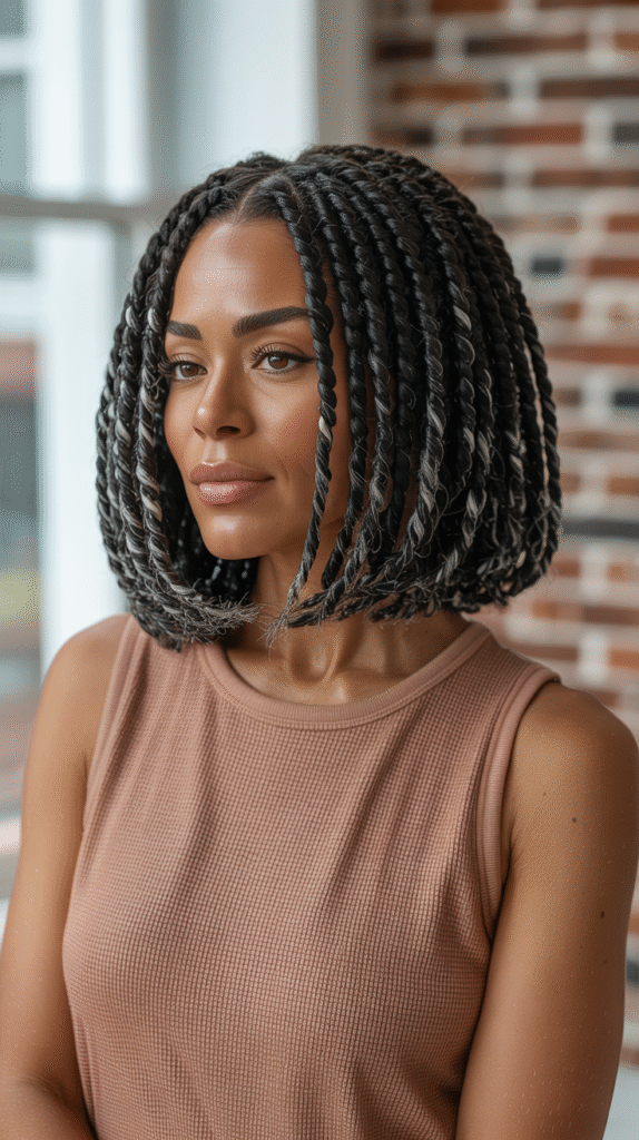 Shoulder Length Braided Bob 1