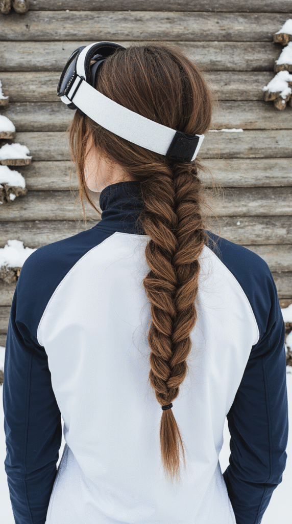 Top 21 Skiing Hairstyles to Wear Under a Helmet 5 Single French Braid