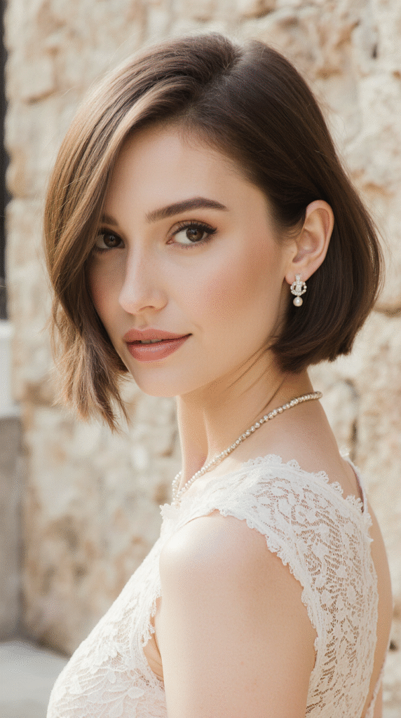 29 Formal Hairstyles for Short Hair 20 Sleek Bob with Soft Layers