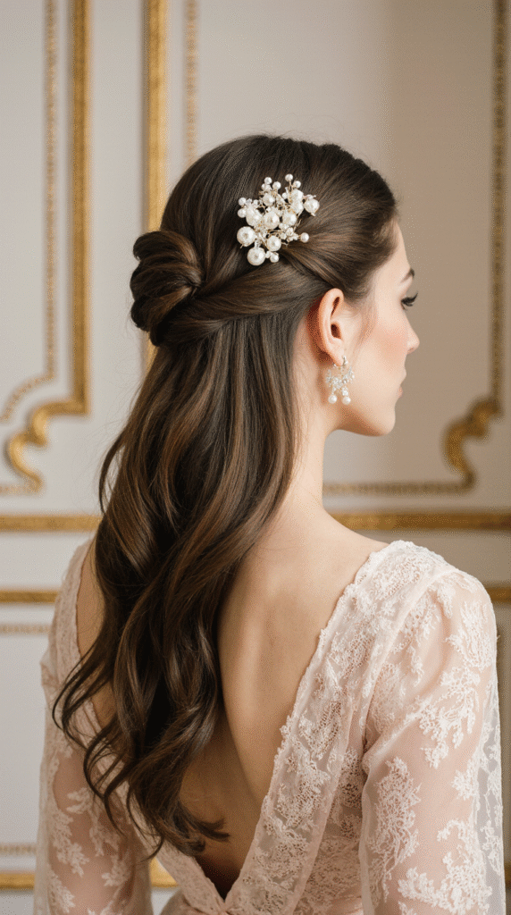 23 Formal Hairstyles for Long Hair 18 Sleek Half Up Half Down