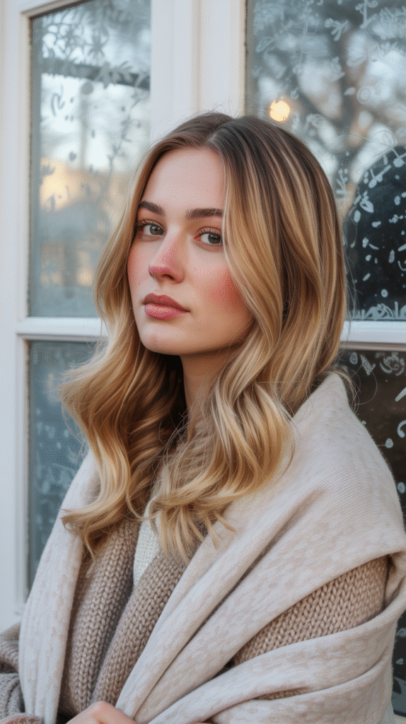 Soft Waves with Honey Blonde Balayage 1