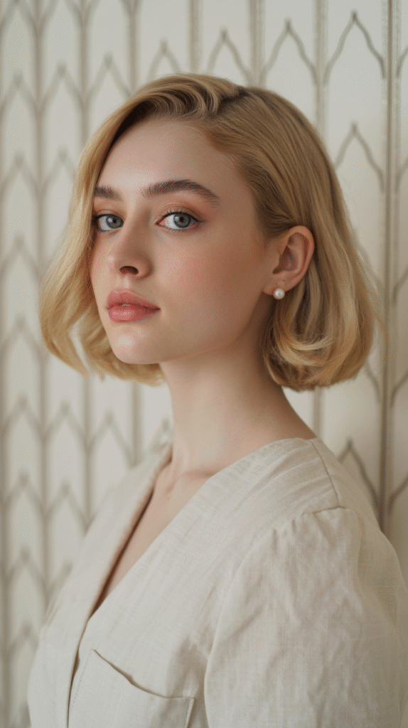 29 Formal Hairstyles for Short Hair 5 Soft Wavy Blonde Bob