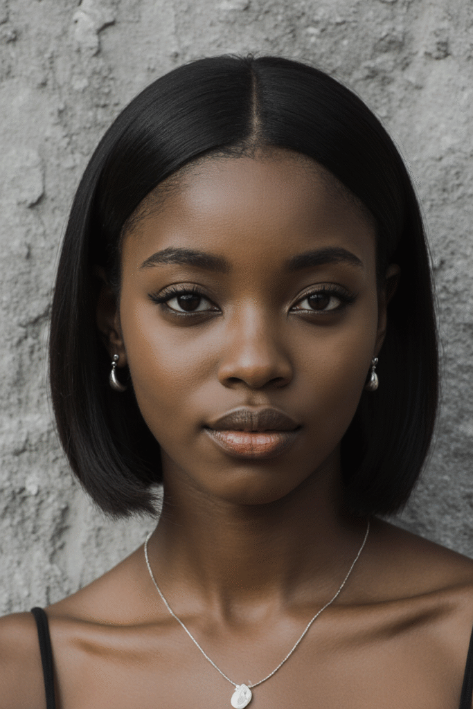 17 Awkward Length 4c Hairstyles 18 Straightened Bob