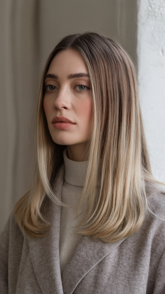 Subtle Mushroom Blonde Balayage