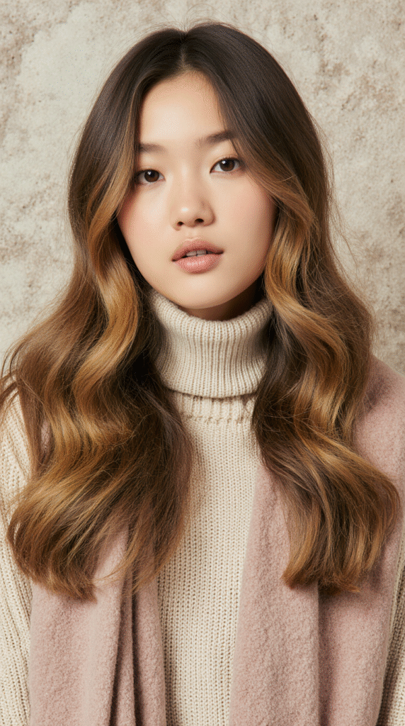 17 Honey Brown Balayage Ideas 17 Textured Honey Brown Balayage on Loose Waves