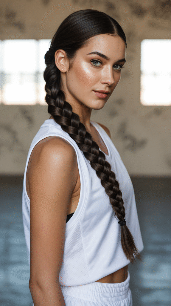 30 Top Basketball Hairstyles 18 Thick Side Braid