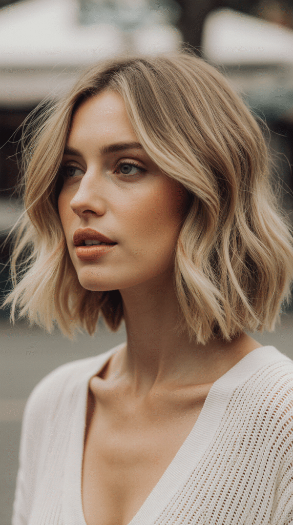 29 Modern Blonde Bob Hairstyles 6 Tousled Blonde Bob with Layers