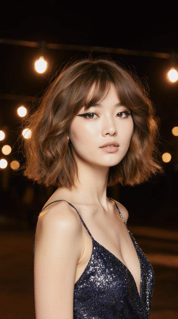 23 New Year’s Hairstyles for Short Hair 21 Tousled Bob with Piecey Layers