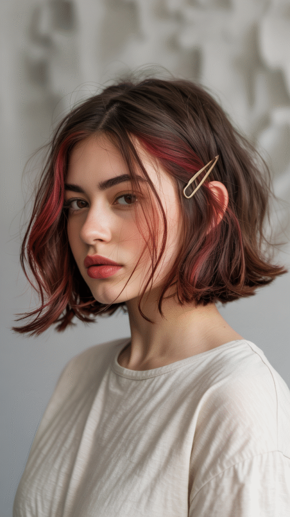 17 Cherry Cola Balayage Ideas 7 Tousled Cherry Cola Bob