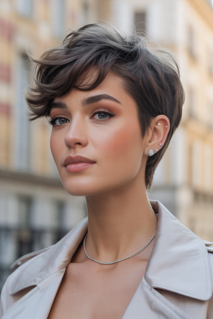 29 Formal Hairstyles for Short Hair 28 Tousled Pixie with Volume