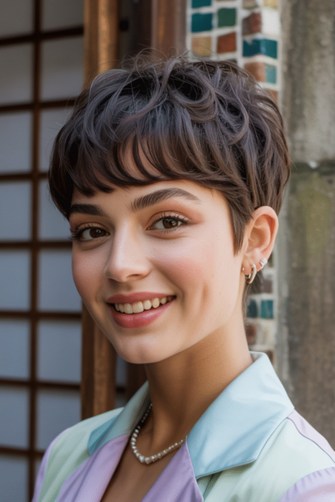 29 Formal Hairstyles for Short Hair 13 Tousled Short Pixie with Soft Fringe