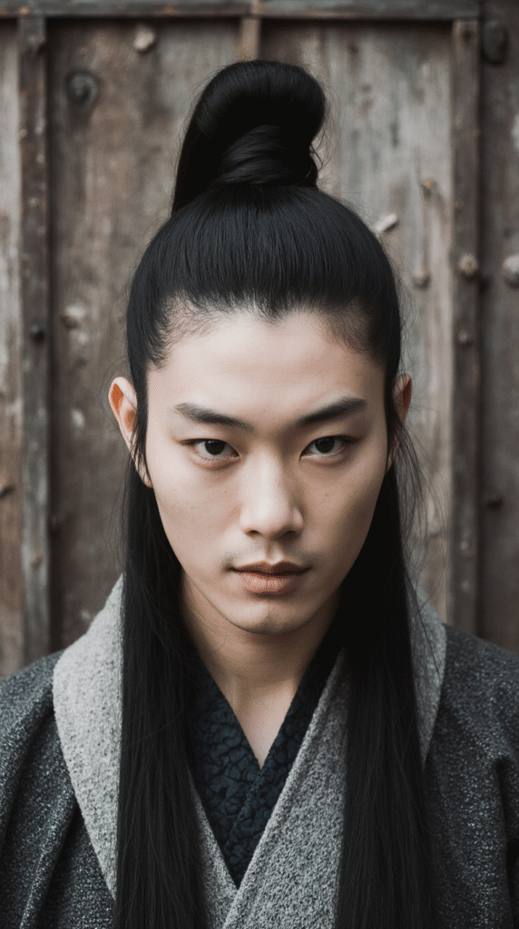 19 Halloween Hairstyles for Men 14 Traditional Samurai Top Knot