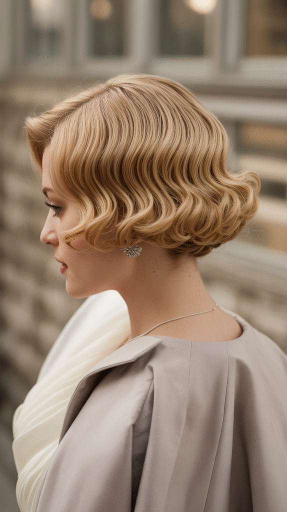 29 Formal Hairstyles for Short Hair 26 Vintage Glamour Waves with Volume