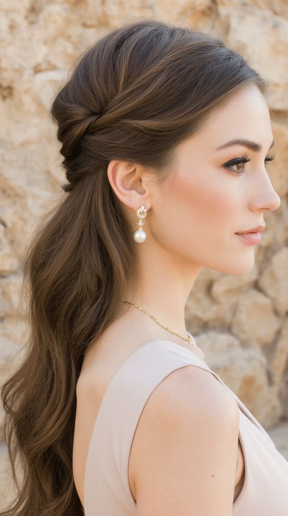 23 Formal Hairstyles for Long Hair 9 Voluminous Half Up Ponytail