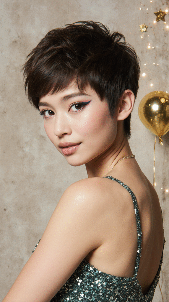 23 New Year’s Hairstyles for Short Hair 7 Voluminous Pixie Cut with Texture