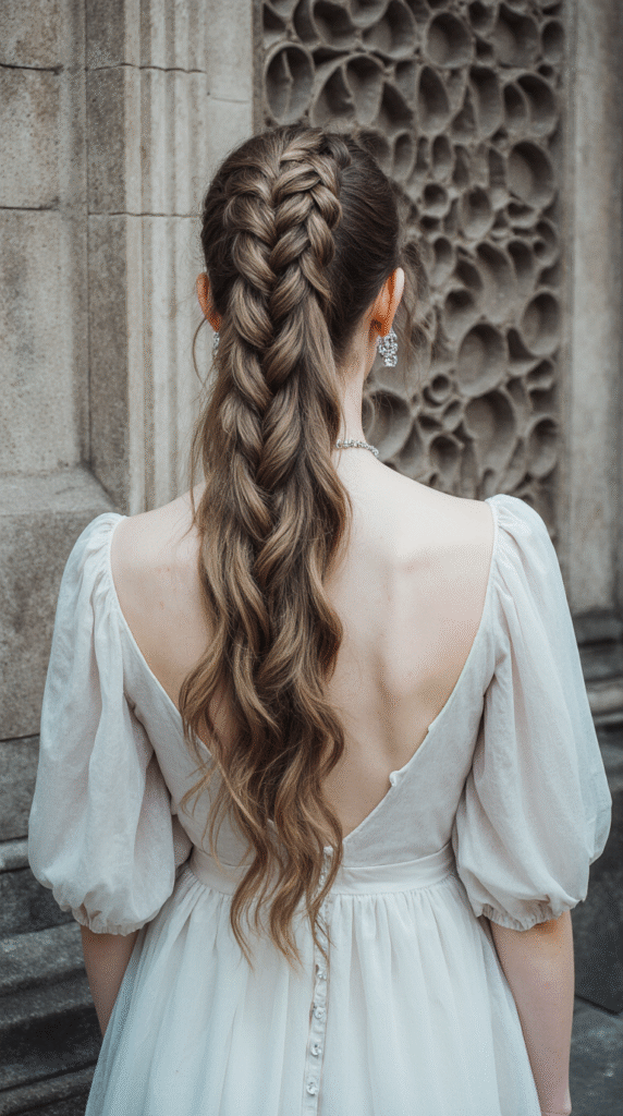 15 Dreamy Princess Hairstyles 8 Waterfall Braid with Loose Locks