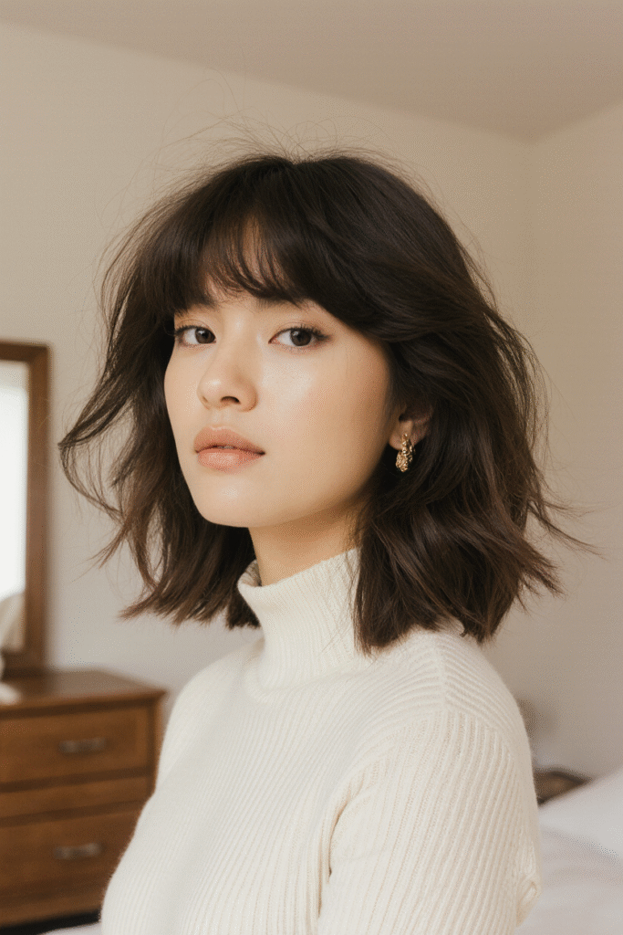 17 Trendy Brown Bob Hairstyles 13 Windblown Textured Bob
