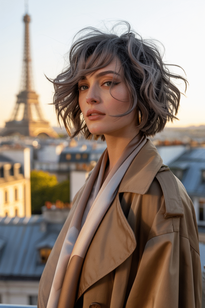 20 Volumizing Choppy Bob Hairstyles for Fine Hair 14 Windswept Gray Bob with Volume